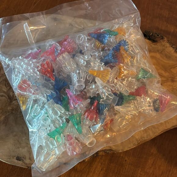 Large Bag of Vintage Christmas Light Covers Reflectors - Picture 2 of 2
